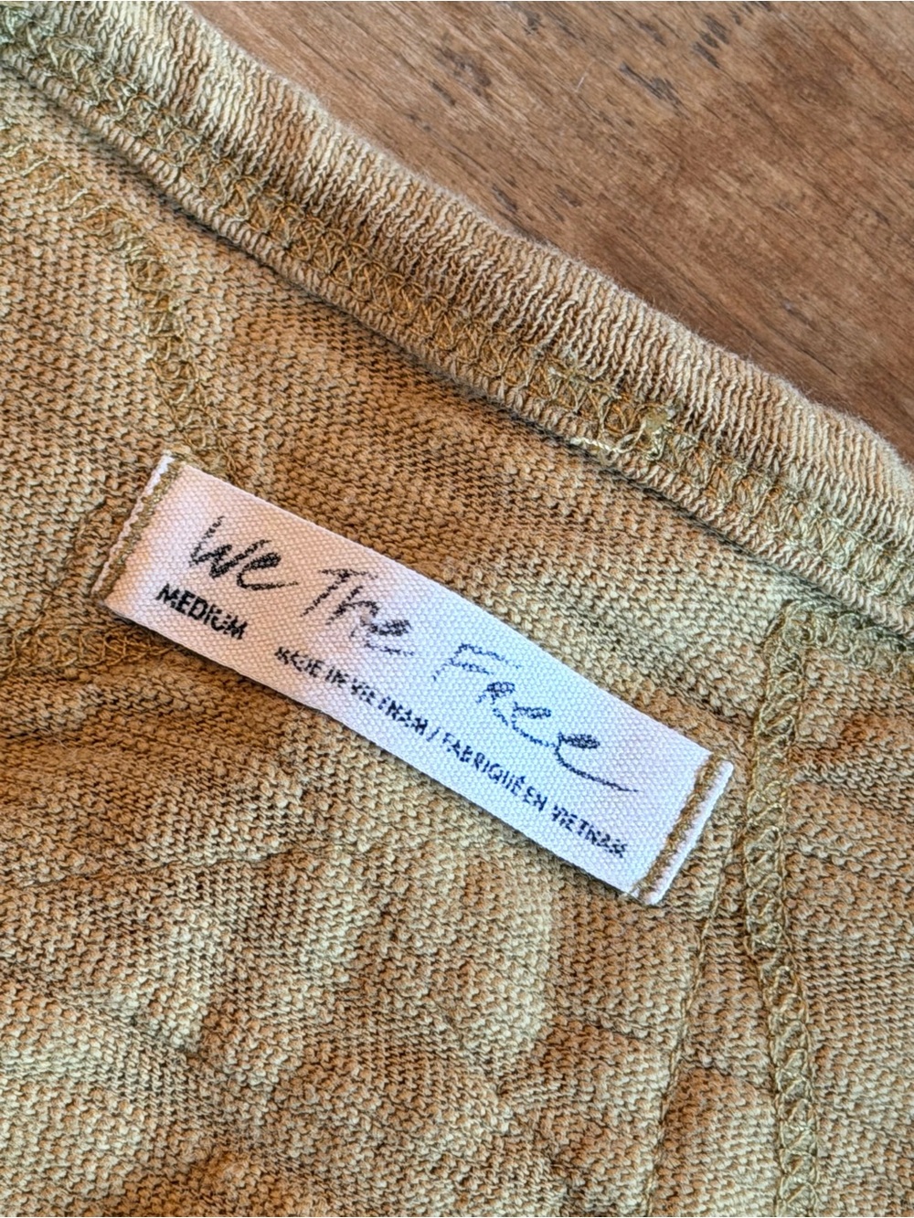 We The Free | Free People 5 Star Long Sleeve Tee. Golden Palm. Women’s Sz-M - Picture 7 of 11